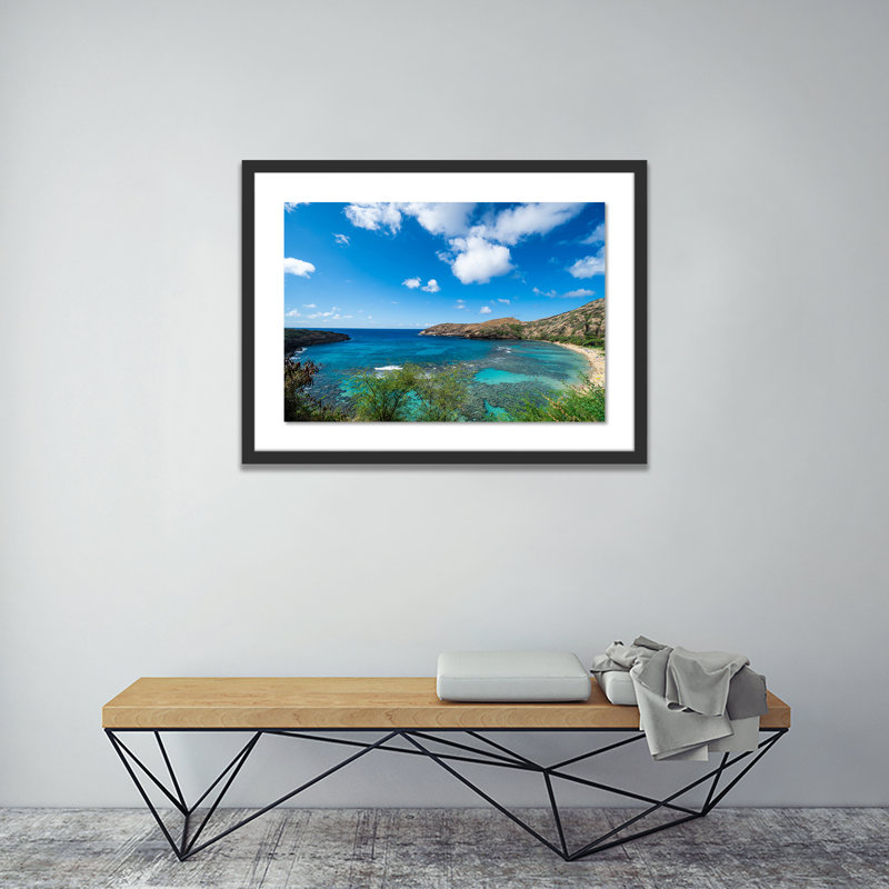 My Favorite Beach Framed Photographic Print, 34" H x 48" W x 2.5" D, Black