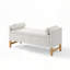 Banc de chambre rembourré avec tissu bouclé