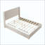 Structure de lit plateforme en bois massif avec tête de lit, lit à lattes en bois sur pied, aucun sommier requis, assemblage facile pour la chambre à coucher-1363854949-1363854955