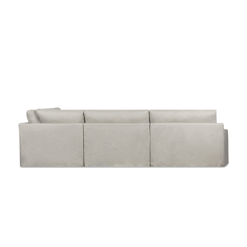 Canapé modulaire 4 pièces Wrenley, Canvas Macarena gris pâle, Orienté à gauche (vu de face)