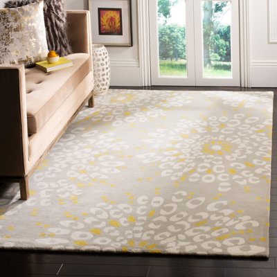 Tapis gris / ivoire en laine touffeté à la main Andersen