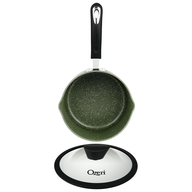 Casserole antiadhésive de 5,3 pte avec couvercle Ozeri Stone Earth All-In-One APEO & PFOA, 3,0 L (3,2 pintes), Vert