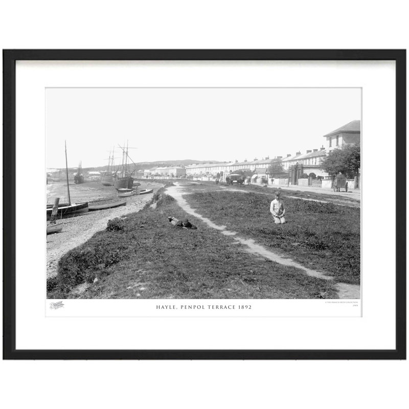 Hayle, Penpol Terrace 1892 - Single Picture Frame Print, 45cm H x 60cm W x 2.3cm D