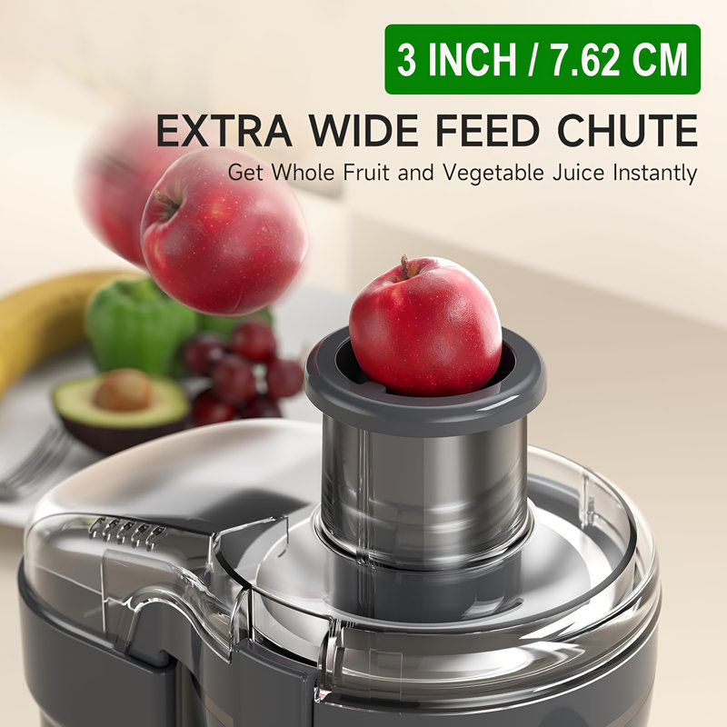 Sifene Juicer, Compact, High-speed, 2.5" Chute, Easy Use/Clean, BPA-free, Red