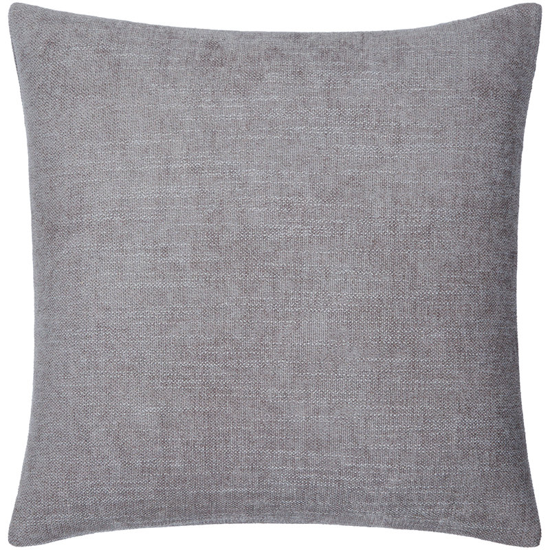 Housse de coussin décoratif Zunaira, H 22 po x l 22 po, Housse de coussin seulement - sans coussin, Gris