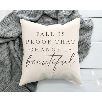  Change is Beautiful Cotton Pillow Cover