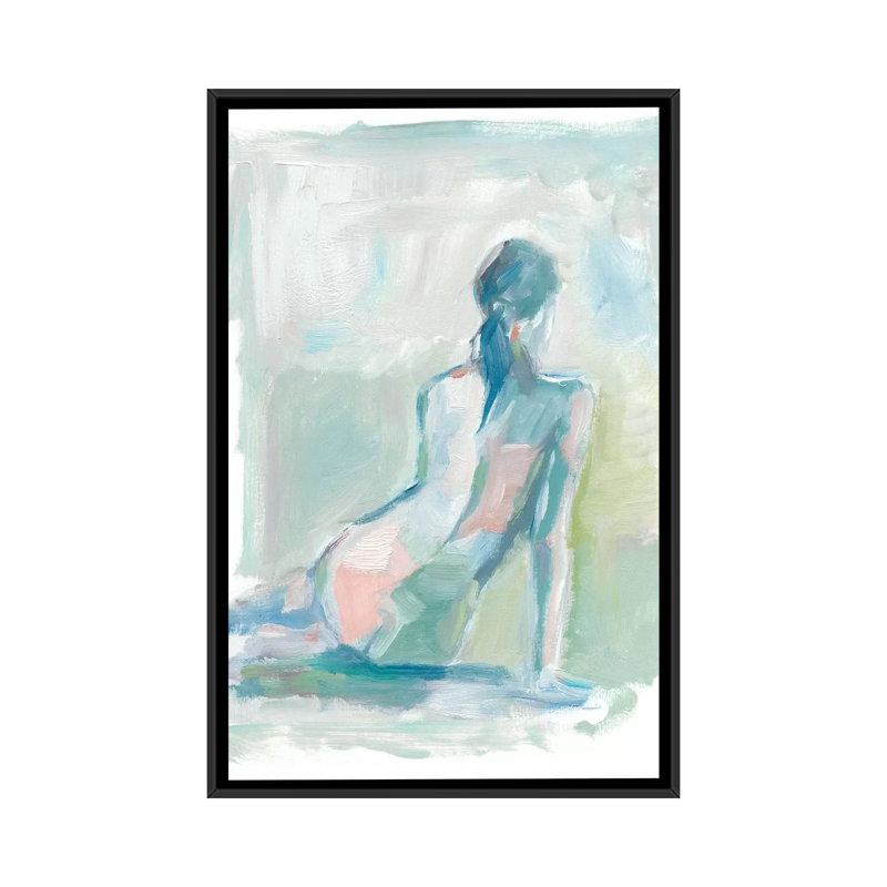 Modern figure Study II par Ethan Harper - reproduction d'art, H 26 po x l 18 po x 1,5 po, Toile avec cadre noir, Pas de tapis