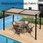 Housse de remplacement pour parasol de pergola 13 x 10 pi - kaki, imperméable, installation rapide à l'abri du patio extérieur, matériau résistant aux intempéries, méthode d'assemblage facile
