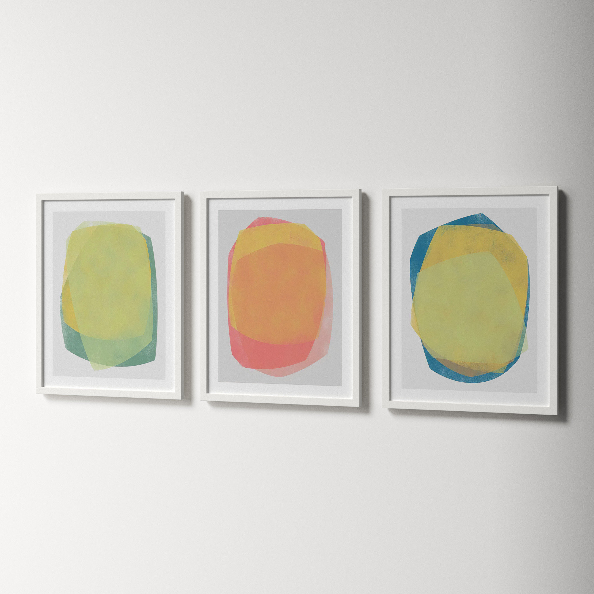 Eclipse 1-3 by Jacques Pilon, White, 30" H x 72" W