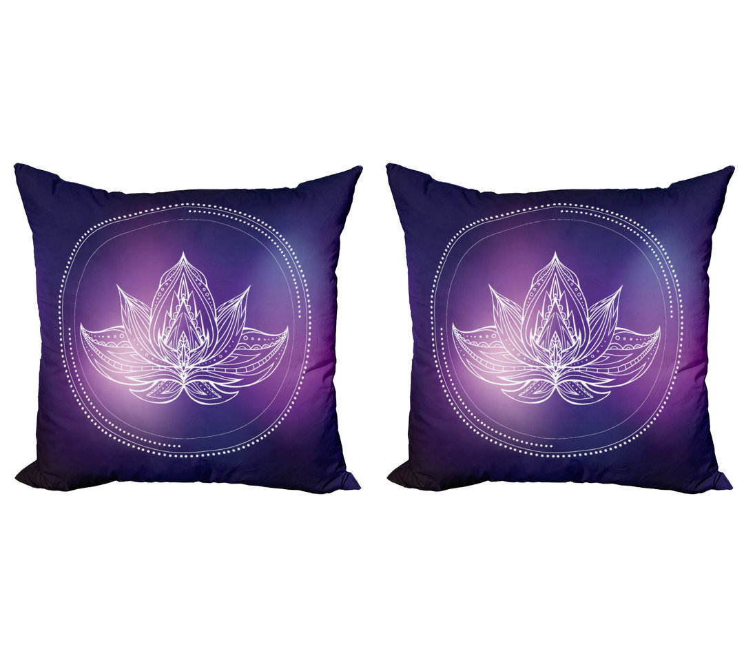 Dekokissen Kissenbezug, Lotus Flower Raum, Galaxy Mandala, Dunkel Violett Violett