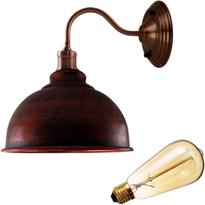 Amittai Armed Sconce, Rustic Red