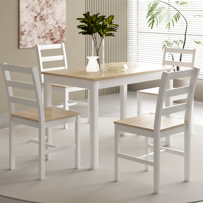 Odom 4 - Person Dining Set, White