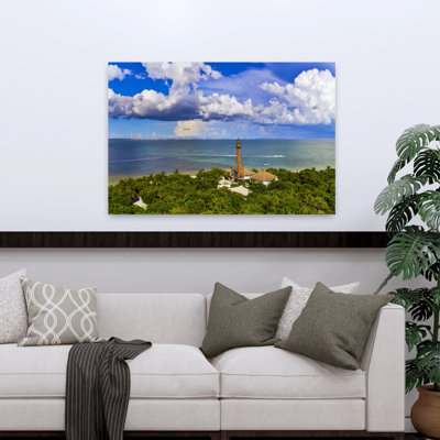 Aerial View Of Sanibel Island Lighthouse, Lee County, Florida, Usa Abstract Contemporary Architecture Landscape Wall Art