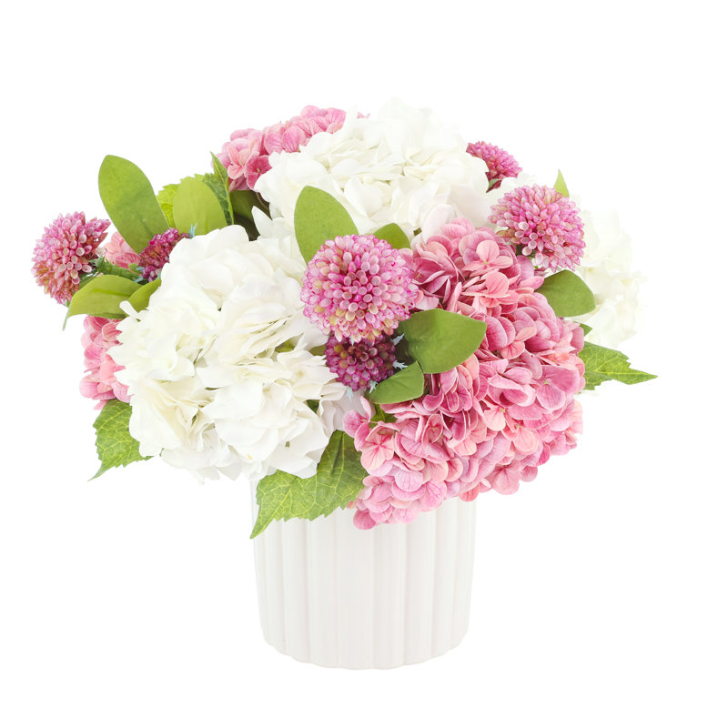 Hydrangea and Dahlia Centerpiece