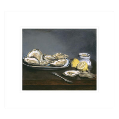 «Oysters» par Édouard Manet, impression giclée sur cadre