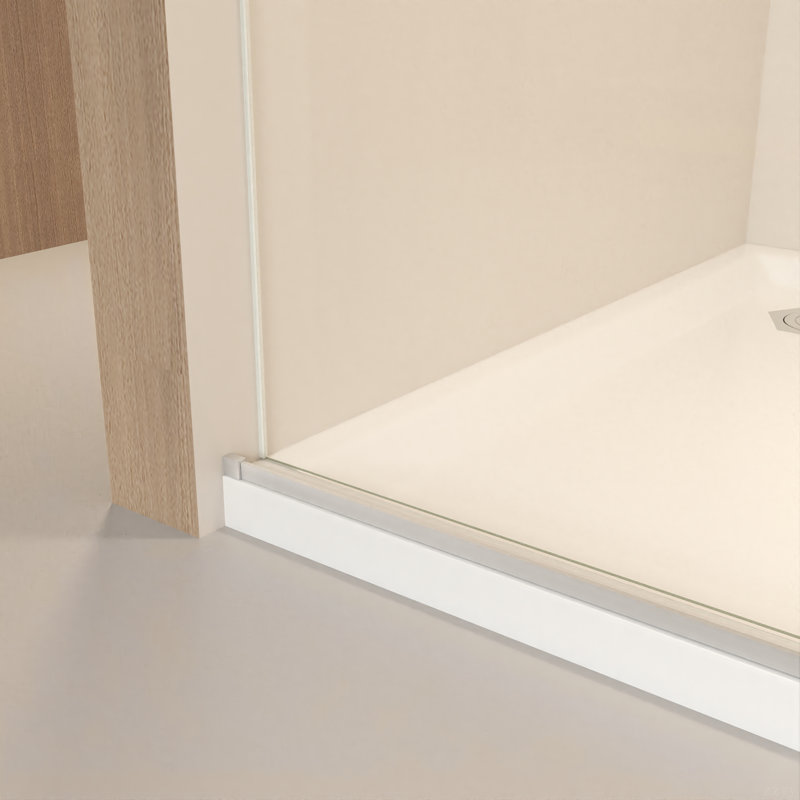 Frameless Sliding Bathtub Door, Tub Shower Door, 5/16" (8Mm) Clear Tempered Glass, Stainless Steel Frame,Brushed Nickel