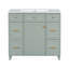 Meuble-lavabo de 36 pouces avec lavabo en céramique, portes à fermeture douce, tablettes réglables et 3 tiroirs pour espaces compacts