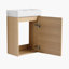 Meuble-lavabo mural flottant 16 po avec lavabo en céramique et porte d'armoire à fermeture en douceur 16 po