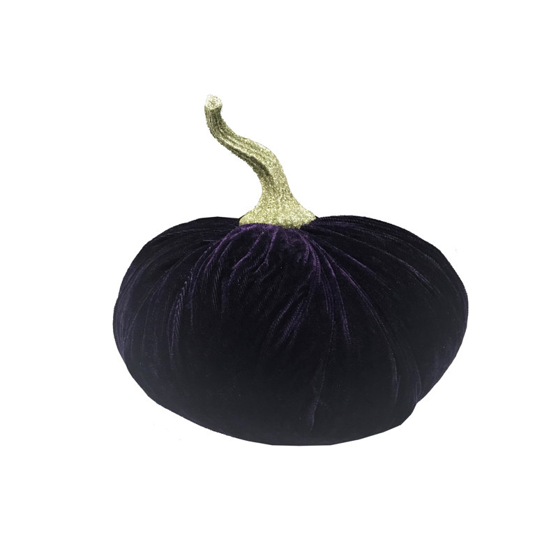 Velours citrouille, H 7,25 po x l 6 po x P 6 po, Mauve