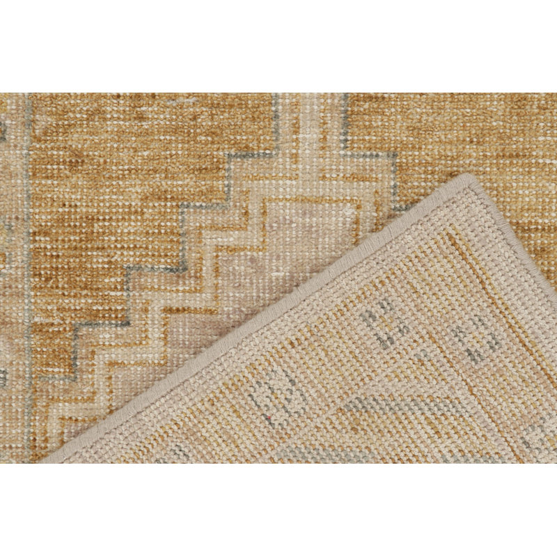 Distressed Homage Hand Knotted Wool Geometric Area Rug, Rectangle 15' x 24'