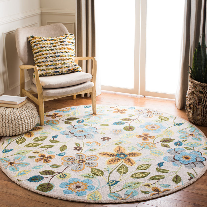 Aldridge Hand Hooked Performance Floral Rug
