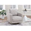 Magnifique fauteuil d'appoint pivotant rembourré en similicuir de couleur noyer 1pc-922717809