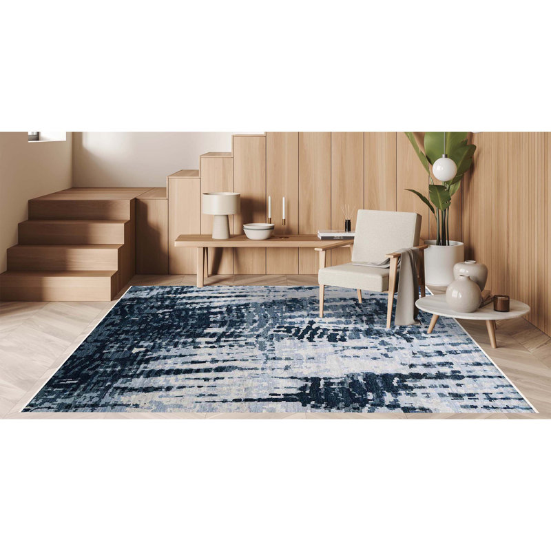 Wool Abstract Area Rug, Rectangle 8' x 10'