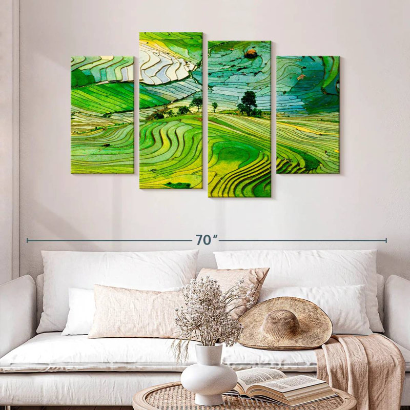 Rizières Alvord Lao Cai, H 32 po x l 52 po