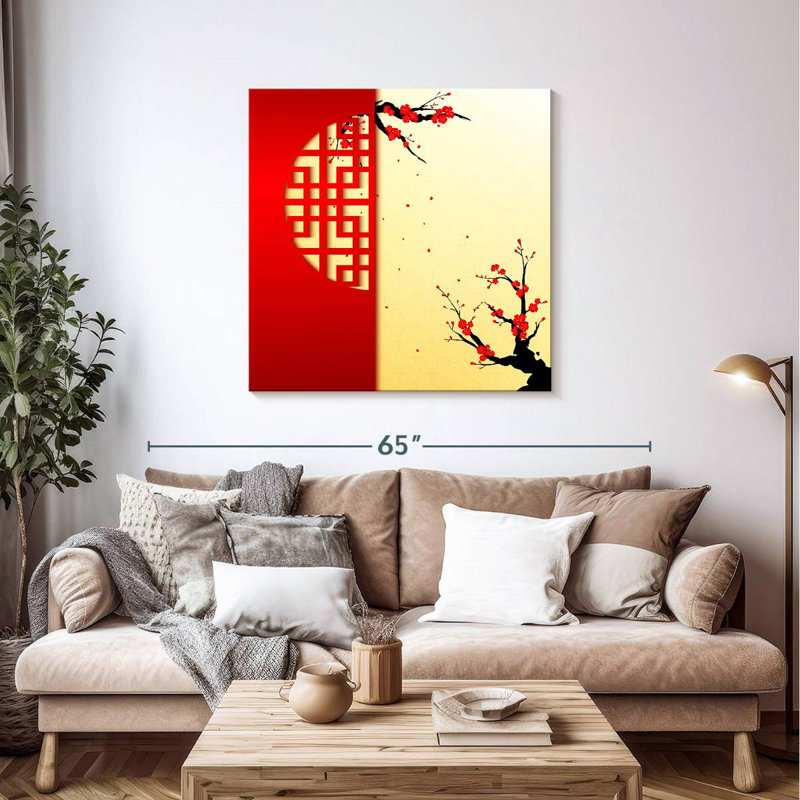 Harnek Chinese New Year Blossoms, 39" H x 39" W
