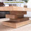 Table basse en bois à base rectangulaire