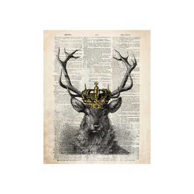 Hipster Deer Print by Michelle Bennett