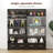 "5-Tier Tempered Glass Display Cabinet with LED Lights, Curio Cabinet with Adjustable Shelves for Home & Office-114313945