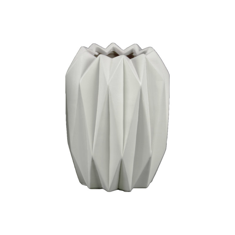 Vase de table en céramique Livesay, H 9,75 po x l 7,5 po x P 7,5 po