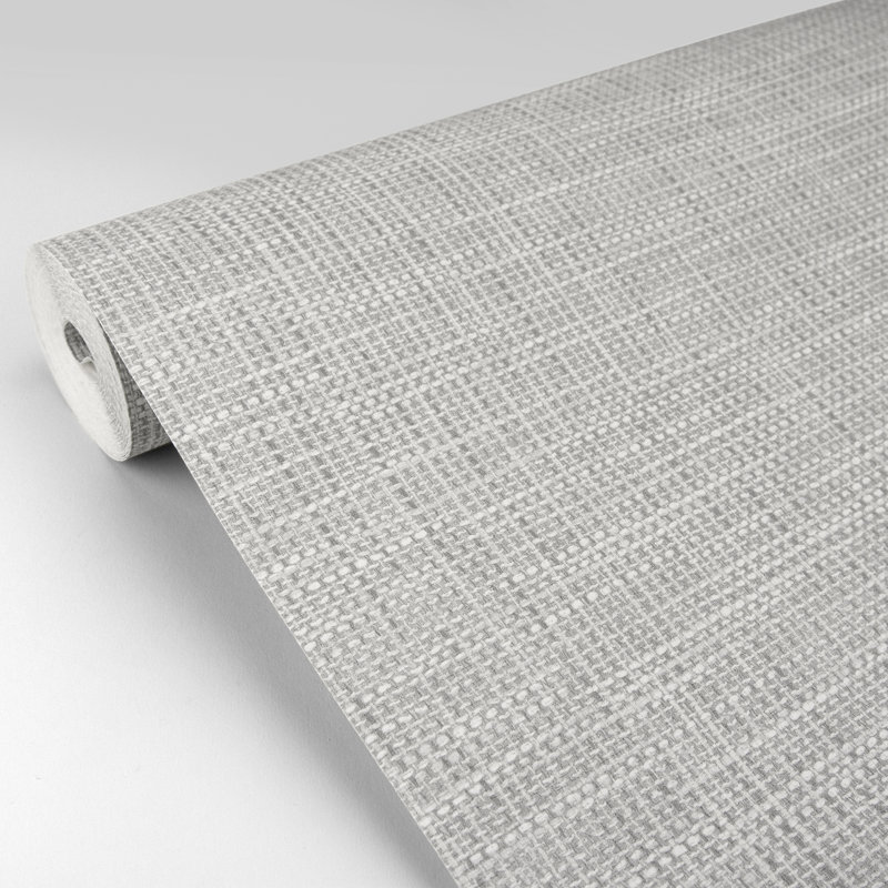 Wood & Shiplap Vinyl Wallpaper Roll, Light Gray