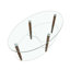 Table basse en verre transparent à 3 couches, table basse moderne en verre transparent