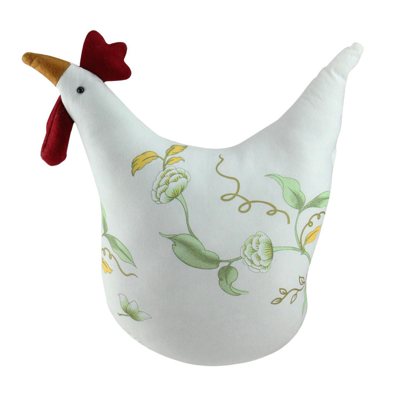 Décoration de printemps 12 po coq blanc doux vert et jaune