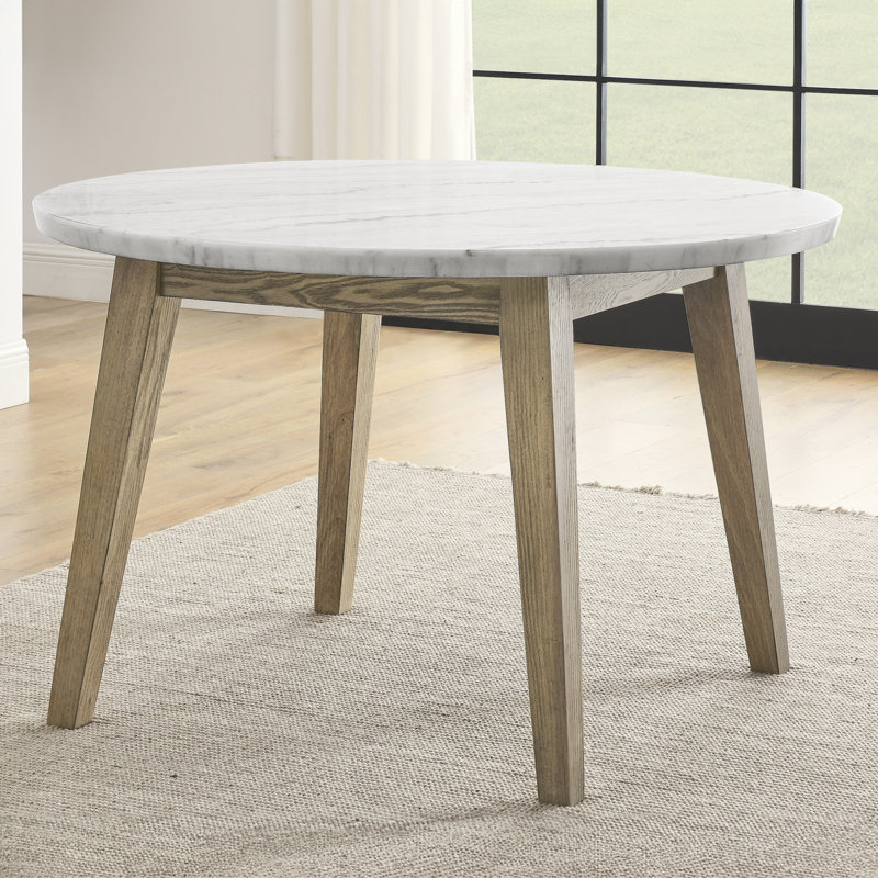 Mairenn 48" Round Solid Marble Top Dining Table