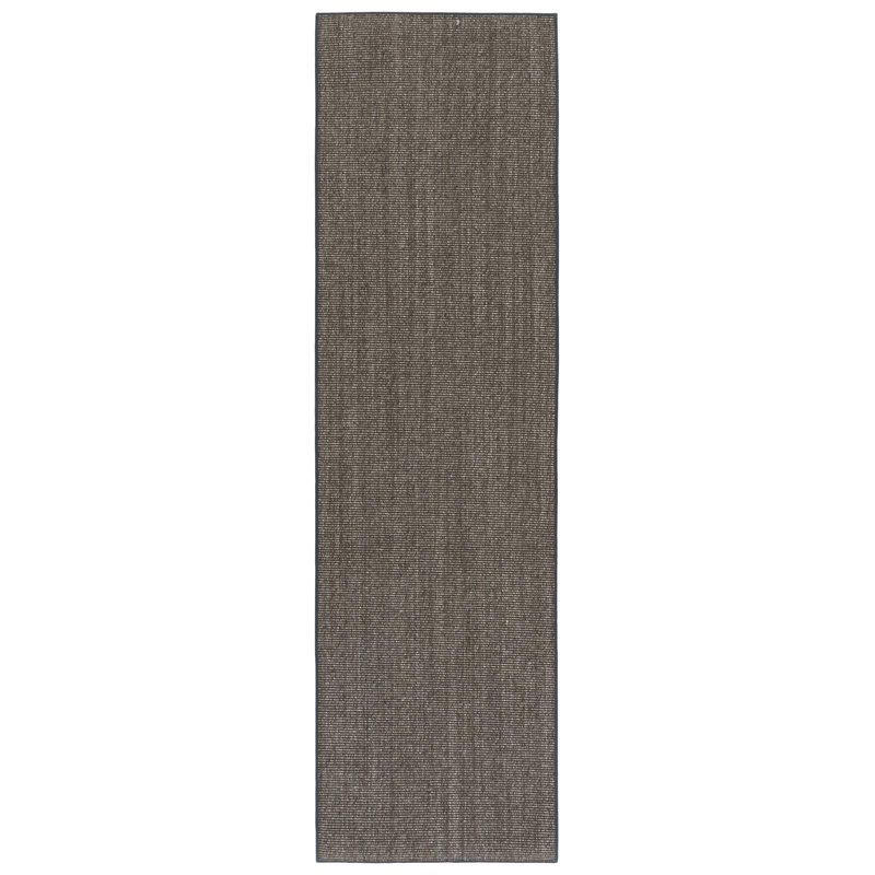 Tapis en sisal / jute Martha Stewart, Gris anthracite, Tapis de couloir 2 pi 3 po x 8 pi