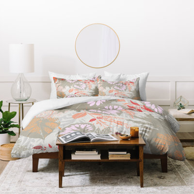 Modern & Contemporary Polyester Floral Duvet Cover