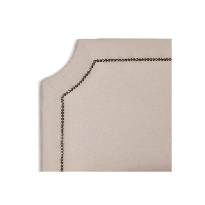Stallings Upholstered Headboard, Pale Pink/Beige, Linen, Full