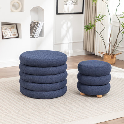 Ashyiah 23.5'' Wide Storage Ottoman With Small Stool