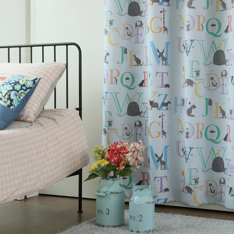 Paire de rideaux obscurcissant avec œillets Acevedo, l 52" x L 63", Bleu ciel