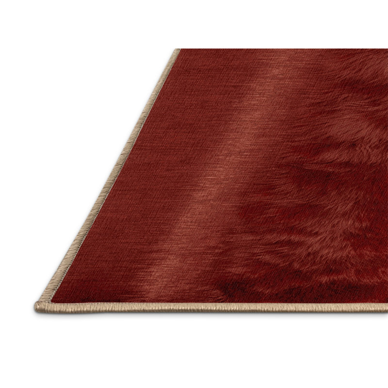 Tapis brun uni lavable à la machine, Carré 4 pi