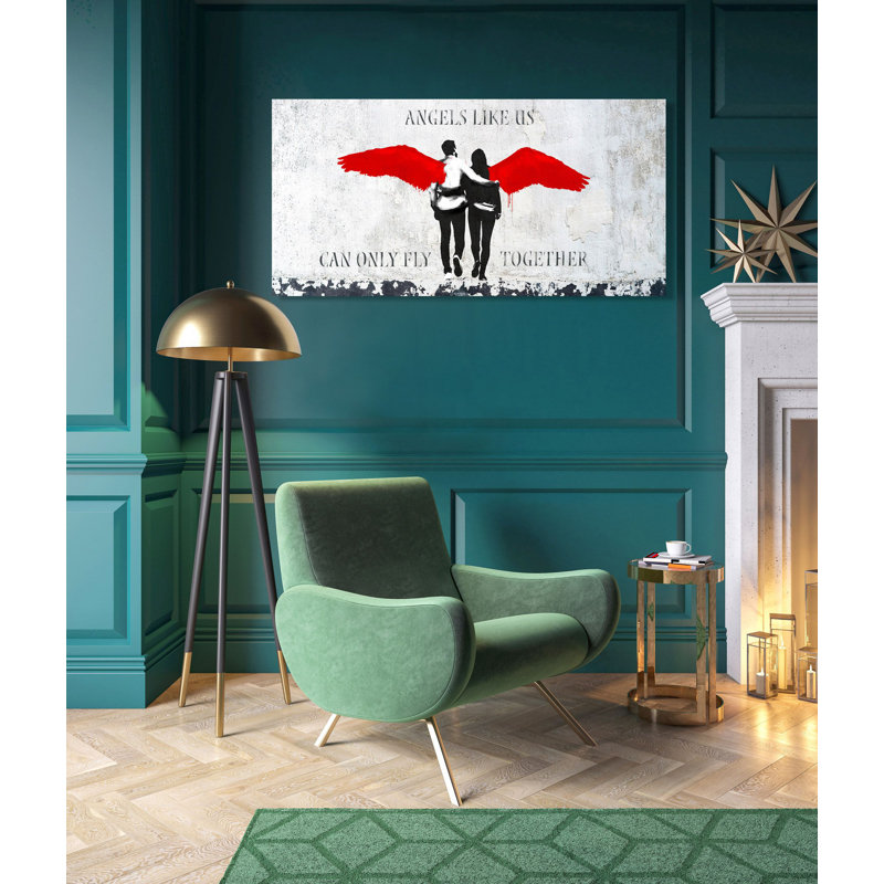 Angels Like Us - Wrapped Canvas Print, 70cm H x 140cm W x 4cm D
