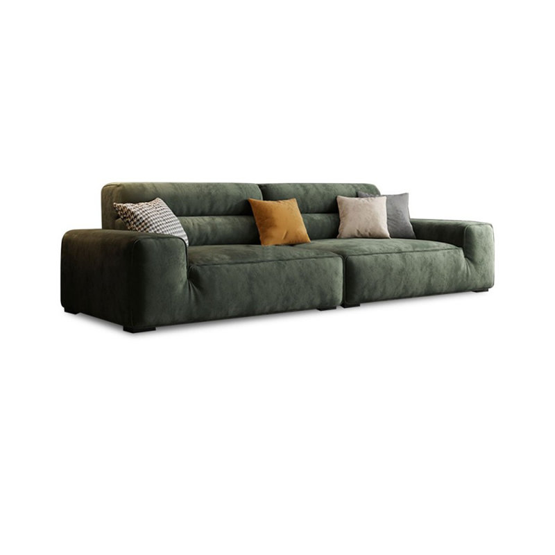 Coussin modulaire vert 100% polyester, H 32,68 po x l 110,24 po x P 38,58 po, 4