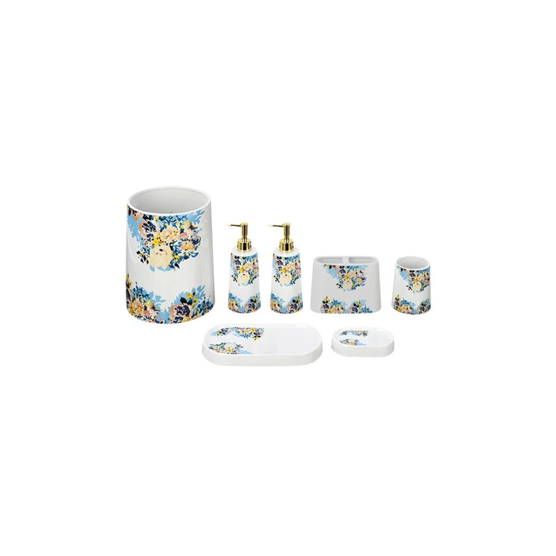 7pc Resin Bathroom Accessories Set