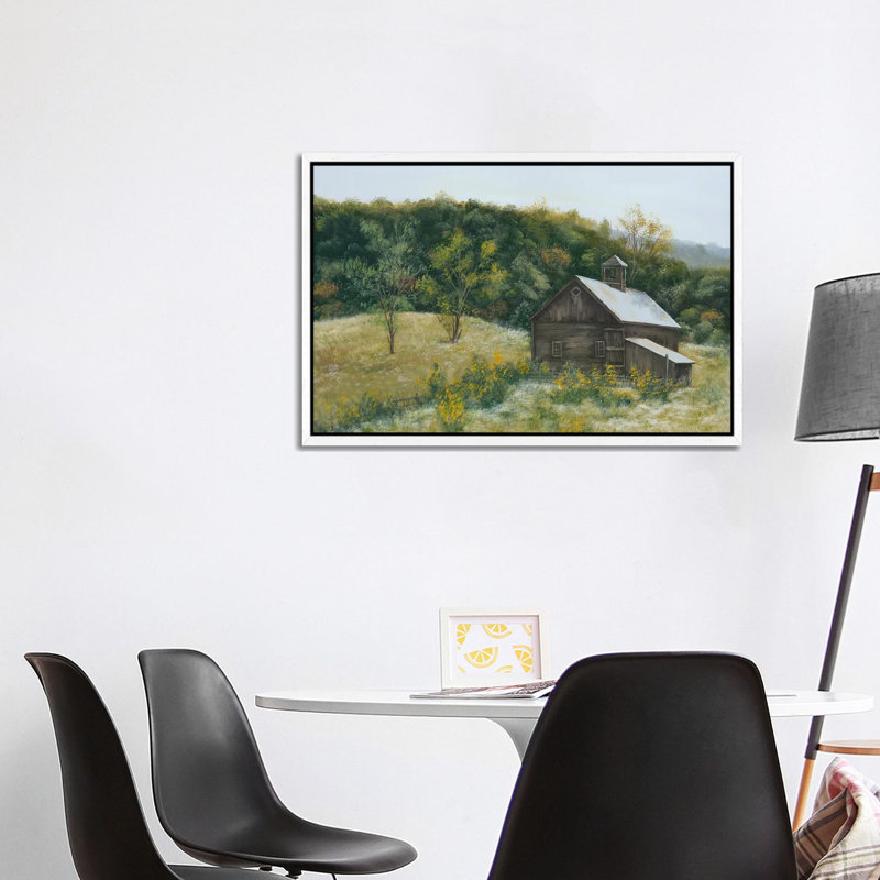 Barn in Vermont 1 Piece Wall Art on Canvas, 101.6 cm H x 66.04 cm W, White Floater Frame