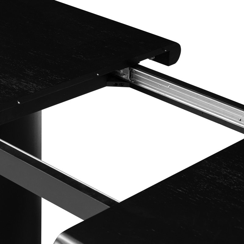 Table de salle à manger Haiden, Acacia noir patiné