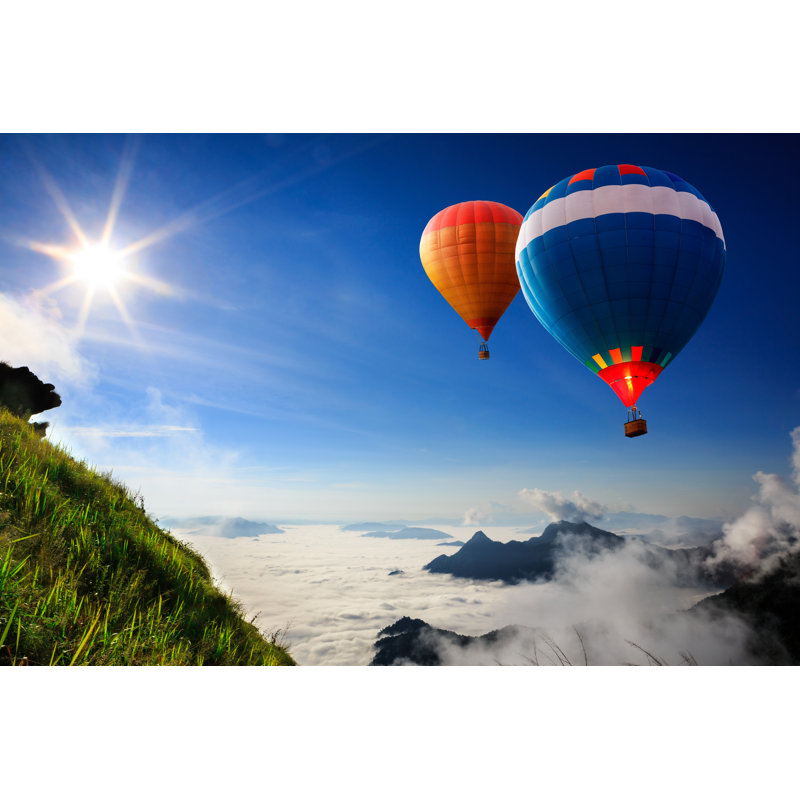 Colorful Hot-Air Balloons - Wrapped Canvas Print, 30cm H x 46cm W x 3.8cm D