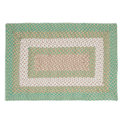 Waterbury Farmhouse Handmade Braided Green Area Rug